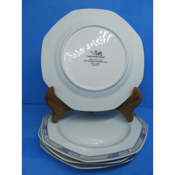Christopher Stuart  Southwest  8" Salad Plates Bundle of 4 - Picture 2 of 12